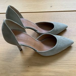 Vince nude suede pumps